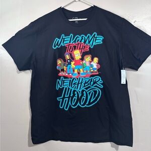Simpson welcome to the neighborhood Black Graphic print Tee nwt mens size 3XL